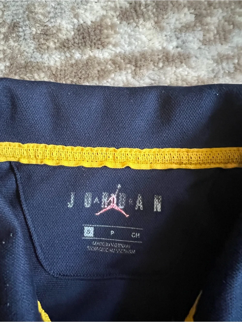 Jordan x Michigan Men's Navy Polo Shirt